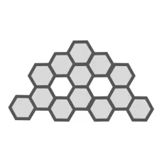 Hexagonal Shape 13 Unit Geometric Wall Light