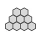 Hexagonal Shape 9 Unit Geometric Wall Light