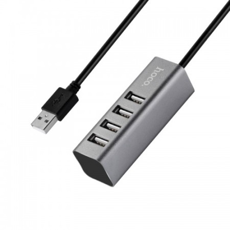 Introducing the Hoco HB1 4 Port USB 2.0 Aluminum Alloy Hub: Streamline Your Connectivity