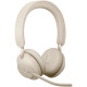 Jabra Evolve2 65 USB-A UC Wireless Headset in beige color, designed for optimal comfort and sound quality, perfect for professional use.