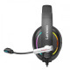 Lenovo HU75 RGB Gaming Headphone showcasing vibrant RGB lighting and comfortable ear cushions, perfect for long gaming sessions