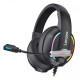 Lenovo HU75 RGB Gaming Headphone showcasing vibrant RGB lighting and comfortable ear cushions, perfect for long gaming sessions