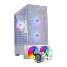Lian Li LANCOOL 205 Mesh White Case and Galahad 240mm CPU Cooler Combo