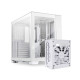 Lian Li O11D Mini-S Snow White mini-tower gaming case showcasing sleek design and high airflow features, perfect for building a compact gaming setup.