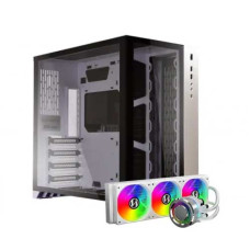 Lian Li O11DW O11 Dynamic White Case and Galahad 360 White CPU Cooler Combo
