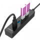Orico W8PH4-U3 4 Port USB 3.0 Hub in black, ideal for connecting multiple devices