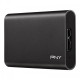 PNY 240GB Elite USB 3.1 Portable SSD showcased on a desk, ideal for fast data transfer and reliable storage solutions.