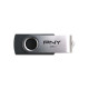 PNY Turbo Attache R 64GB USB 3.2 flash drive showcasing its sleek 360° metal design and high capacity