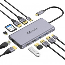 QGeeM QG-UH12-V 12-in-1 USB Type-C Docking Station