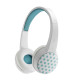 Rapoo S100 Foldable Bluetooth Headset in white color, showcasing its sleek design and comfort features, perfect for music and gaming.