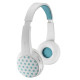 Rapoo S100 Foldable Bluetooth Headset in white color, showcasing its sleek design and comfort features, perfect for music and gaming.