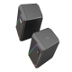 Redragon GS520 Anvil 2.0 Channel RGB Gaming Speaker showcasing its design and RGB lighting effects