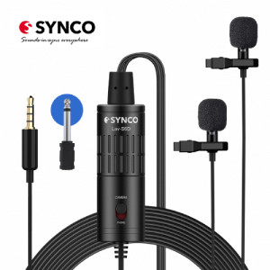 SYNCO Lav-S6D Dual Omnidirectional Condenser Wired Lavalier Microphone Unix Network | Laptop Shop | Jessore Computer City