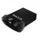 SanDisk 16GB ULTRA FIT USB 3.1 Flash Drive displayed on a desk with a laptop