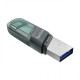 SanDisk 64GB iXpand Flip USB 3.1 Pen Drive displayed on a desk for easy access and storage solutions