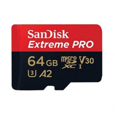 SanDisk Extreme PRO 64GB 200mbps microSDXC UHS-I Memory Card with Adapter