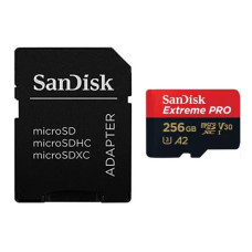 Sandisk Extreme PRO 256GB 200mbps MicroSDXC UHS-I Memory Card With Adapter