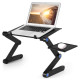A multifunctional folding laptop table showcasing its design and features suitable for various environments.