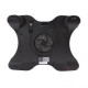 Thermaltake Massive 8 X Laptop Cooler Black shown from the side, highlighting its sleek design and cooling features.