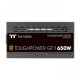 Thermaltake Toughpower GF1 650W 80 Plus Gold fully modular power supply showcasing its sleek design and efficient performance for gaming PCs.
