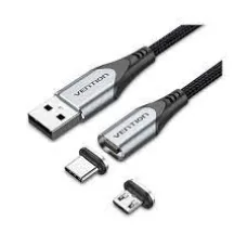 VENTION CQMHG USB2.0 (M) To 2-In-1 Micro-B & Type-C Male Magnetic Cable 1.5M