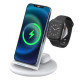 WiWU Power Air 3 In 1 wireless charger designed for Apple iPhone, iWatch, and AirPods with sleek look and fast charging features