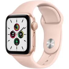 Apple Watch SE A2351 (MYDN2LL/A) GPS 40mm Sport Band (Gold Aluminum, Pink Sand)