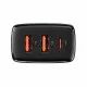Baseus Compact Quick Charger 2U+C 30W EU designed for fast charging, featuring dual ports and USB-C connectivity, ideal for tech enthusiasts.