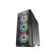 Gamdias ATHENA M1 Elite RGB Mid Tower Gaming Case showcasing vibrant RGB lighting and sleek design