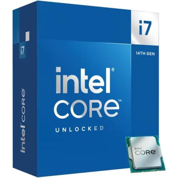 Intel Core i7 14700KF 14th Gen processor showcasing sleek design and advanced technology for gamers and professionals