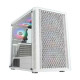 PC Power Dark Flow Mesh Elite Mid Tower ATX Gaming Case White
