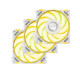 Yeston Zeaginal ZC-Zhuishen White LED 120mm Case Fan (3 Pack)