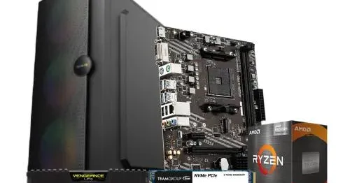 View of AMD Ryzen 7 5700G Custom Desktop PC
