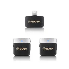 Boya BY-M1V6 2.4GHz Dual Channel Wireless Microphone System For IOS Device