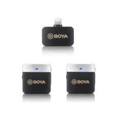 Boya BY-M1V6 2.4GHz Dual Channel Wireless Microphone System For IOS Device