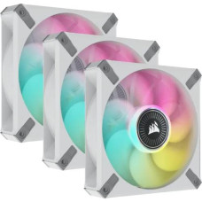 Corsair iCUE ML120 RGB ELITE Premium 120mm PWM Magnetic Levitation Fan White Triple Fan Kit with iCUE Lighting Node CORE
