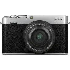 FUJIFILM X-E4 Mirrorless Camera with 27mm Lens Silver