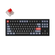 Keychron V3 QMK TKL Carbon Black Full Assembled Knob RGB Red Switch Hot-Swappable Custom Mechanical Keyboard