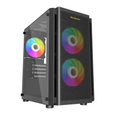 MaxGreen 5510-Mesh Mini-Tower M-ATX Gaming Case with PSU