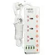MaxLine ML-704 4 USB Port 3 Socket Multiplug Power Strip