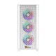 PC Power Flow White Mesh Mid Tower ATX Gaming Casing with Power Supply