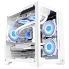 PC Power Ice Cube 2024 WH mATX ARGB Gaming Casing