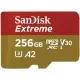 SanDisk Extreme 256GB 190mbps microSDXC UHS-I Memory Card (SDSQXAV-256G-GN6MN)
