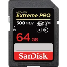 SanDisk Extreme PRO 64GB 300mbps SDXC UHS-II Memory Card (SDSDXDK-064G-GN4IN) SanDisk Extreme PRO 64GB 300mbps SDXC UHS-II Memory Card (SDSDXDK-064G-GN4IN)