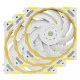 Yeston Zeaginal ZC-Zhuishen Ti White LED 120mm Case Fan (3 Pack)