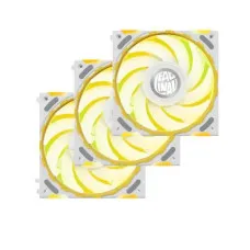 Yeston Zeaginal ZC-Zhuishen White LED 120mm Case Fan (3 Pack)