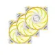 Yeston Zeaginal ZC-Zhuishen White LED 120mm Case Fan (3 Pack)