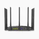 Tenda AC23 dual band gigabit router in black with 7 antennas for superior wireless connectivity