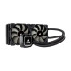 Corsair Hydro Series H100x high performance liquid CPU cooler displayed on a gaming setup