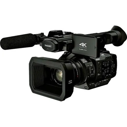 Panasonic AG-UX180 4K Professional Camcorder showcasing its sleek design and advanced features